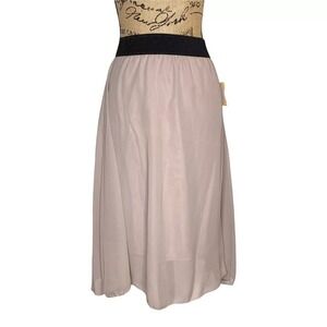 LuLaRoe LOLA Midi Skirt Size XS  Women's  Tan Full Flare Bohemian